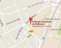 Trouver l'Auberge de Jeunesse dans le centre ville de Mulhouse